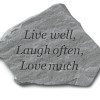 Kay Berry- Inc. Live Well-Laugh Often-Love Much - Garden Accent - 11 Inches x 8 Inches