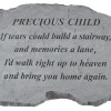 Kay Berry- Inc. Precious Child-If Tears Could Build A Stairway - Memorial - 16 Inches x 10.5 Inches x 1.5 Inches