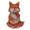 Exhart Environmental Systems Solar LED Fox with Jar of Fire Flies Statue