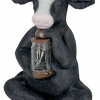 Exhart Environmental Systems Solar Cow with Firefly Jar Statue