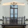 Pure Garden 9 ft. Half Round Patio Umbrella - Tan