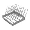 Mr. Bar-B-Q Products Grill Zone Non-Stick Rib Rack Brushed Silver