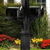 MAYNE 5814B Newport Plus Double Mailbox Post- Black