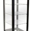 14 x 27 in. Glass Countertop Showcase Tower Display Case Black