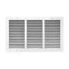 B & K Products 10 x 0.75 in. D 1-Way Powder Coat White Steel Return Air Grille