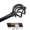 Central Design Giro 0.81 in. Curtain Rod 48-84 in. - Black