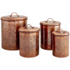 Nusteel 1 qt. Etched Antique Copper Canister