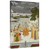36 in. Krishna with the Gopis Art Print - Ustad Murad Bikaner