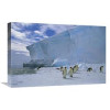 16 x 24 in. Emperor Penguins Commuting to Nesting Colony Ekstrom Ice Shelf Antarctica Art Print - Tui De Roy