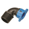 Orbit Irrigation 0.75 x .5 in. Blu-Lock MPT Plastic Elbow Black & Blue
