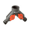 Gardena 36938-G 0.62 0.5 in. Twin Tap Connector Nylon-ABS