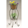 Deer Park 16 In. Metal Tall Round Wave Planter