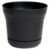 Bloem 10 in. Saturn Planter Black