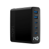 4xem 4XGAN016140WB 140W GAN PD CHARGER 2 X USB-A 3 X USB-C BLACK