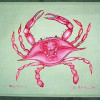 Betsy Drake Pink Crab Door Mat 18 x26