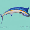 Betsy Drake Blue Marlin Doormat