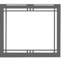 Majestic 36" Contemporary Rectangular Door - Pewter: has a smooth pewter finish - A seamless  integrated look