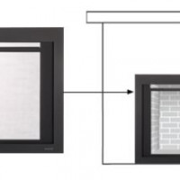 Majestic 35" Clean Screen Front -Bronze: protects from flying sparks and has a clean  rectangular appearance