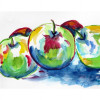 Betsy Drake 30 x 50 in. Three Apples Doormat