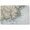 Betsy Drake Kennebunckport ME Nautical Map Door Mat - Small