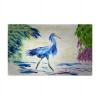 Betsy Drake Blue Egret Door Mat - 18 x 26 in.