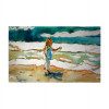 Betsy Drake Girl at the Beach Door Mat - 30 x 50 in.