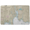 Betsy Drake 30 x 50 in. North Shore Long Island to Niantic Bay CT Nautical Map Door Mat