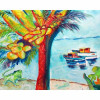 Betsy Drake Cocoa Nuts & Boats Door Mat Small