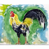 Betsy Drake Bantam Rooster Door Mat Small