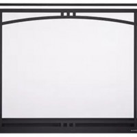 Majestic 42" Manor Overlap Fit Front -Black features an elegant arched design in a matte black finish.