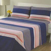 4 Piece Printed Bed Sheets Set MultiColor Striped Houndstooth Hotel Quality Luxury