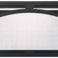 Majestic 35" Tuscan Arch Screen Front has a black finish providing a sleek and sophisticated look.