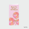 Rite Lite Bat Mitzvah Wallet Card with Flowers - Pack of 12