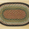 Earth Rugs Burgundy-Mustard Round Swatch