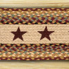 Earth Rugs Burgundy Stars Oval Stair Tread