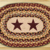 Earth Rugs Burgundy Stars Oval Placemat