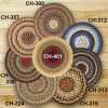 Earth Rugs Burgundy-Gray-Creme Jute Chair Pad