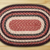 Earth Rugs Burgundy-Black-Tan Oval Rug