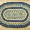 Earth Rugs Breezy Blue-Taupe-Ivory Oval Swatch
