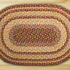 Earth Rugs Burgundy-Gray-Creme Oval Rug