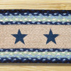 Earth Rugs Blue Stars Oval Stair Tread