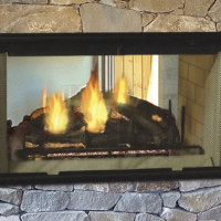 Majestic Designer Series See-Through 36, allows for a view of the flames from two sides making it ideal for open spaces.