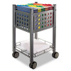 Vertiflex Sidekick File Cart- 1-Shelf- 13-3/4 x 15-1/2 x 26-1/4- Matte Gray