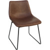 Lorell 18.9 x 22.3 x 29.1 in. Mid Century Modern Sled Guest Chair Tan