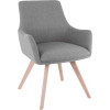 Lorell 25.1 x 24.8 x 35 in. Gray Flannel Guest Chair with Wood Legs Gray