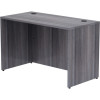 Lorell Weathered Charcoal L-Shaped Laminate Rectangular Desking Charcoal Gray - 48 x 24 x 29.5 in.