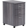 Lorell 3 Drawer Weathered Charcoal Laminate Desking Charcoal Gray - 16 x 22 x 28.3 in.