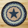 Earth Rugs Blue Star Printed Round Swatch
