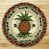 Earth Rugs Round Miniature Swatch- Pineapple- printed