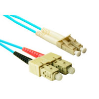 ENet SCLC-10G-25M-ENC ENET 25M SC/LC DUPLEX MULTIMODE 50/125 10GB OM3 OR BETTER AQUA FIBER PATCH CABLE